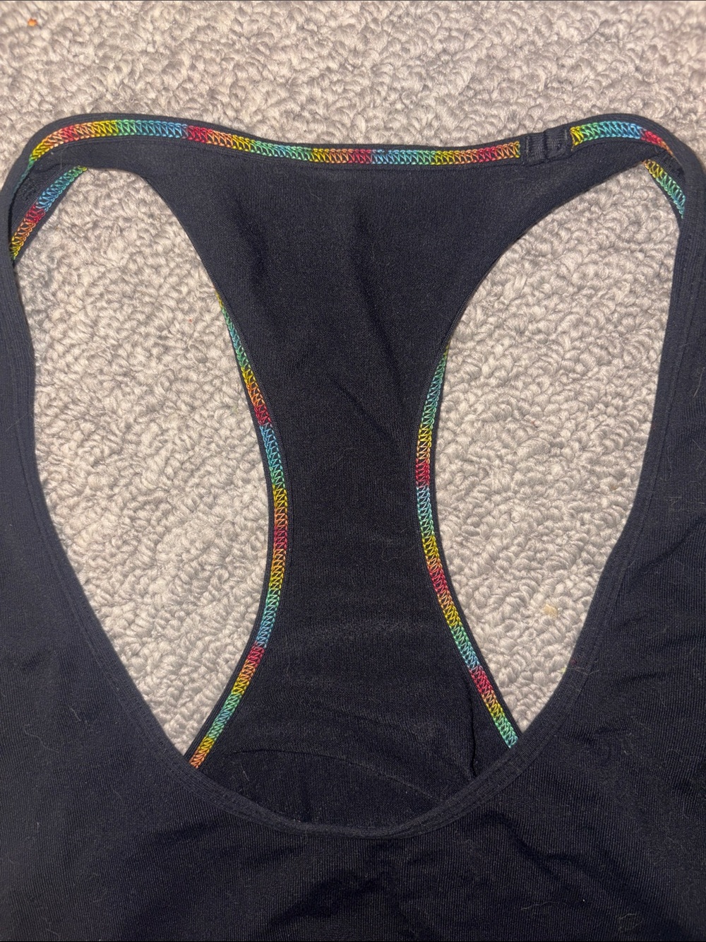 Lululemon Black/Multicoloured Reversible Racerback Tank - Picture 3 of 7